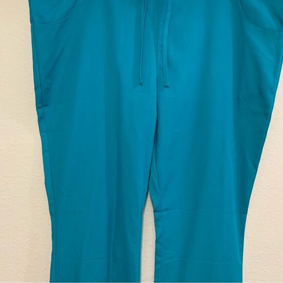 Dickies Teal High Waist Scrub Pants Women’s Large Draw String Pockets. - Picture 5 of 12